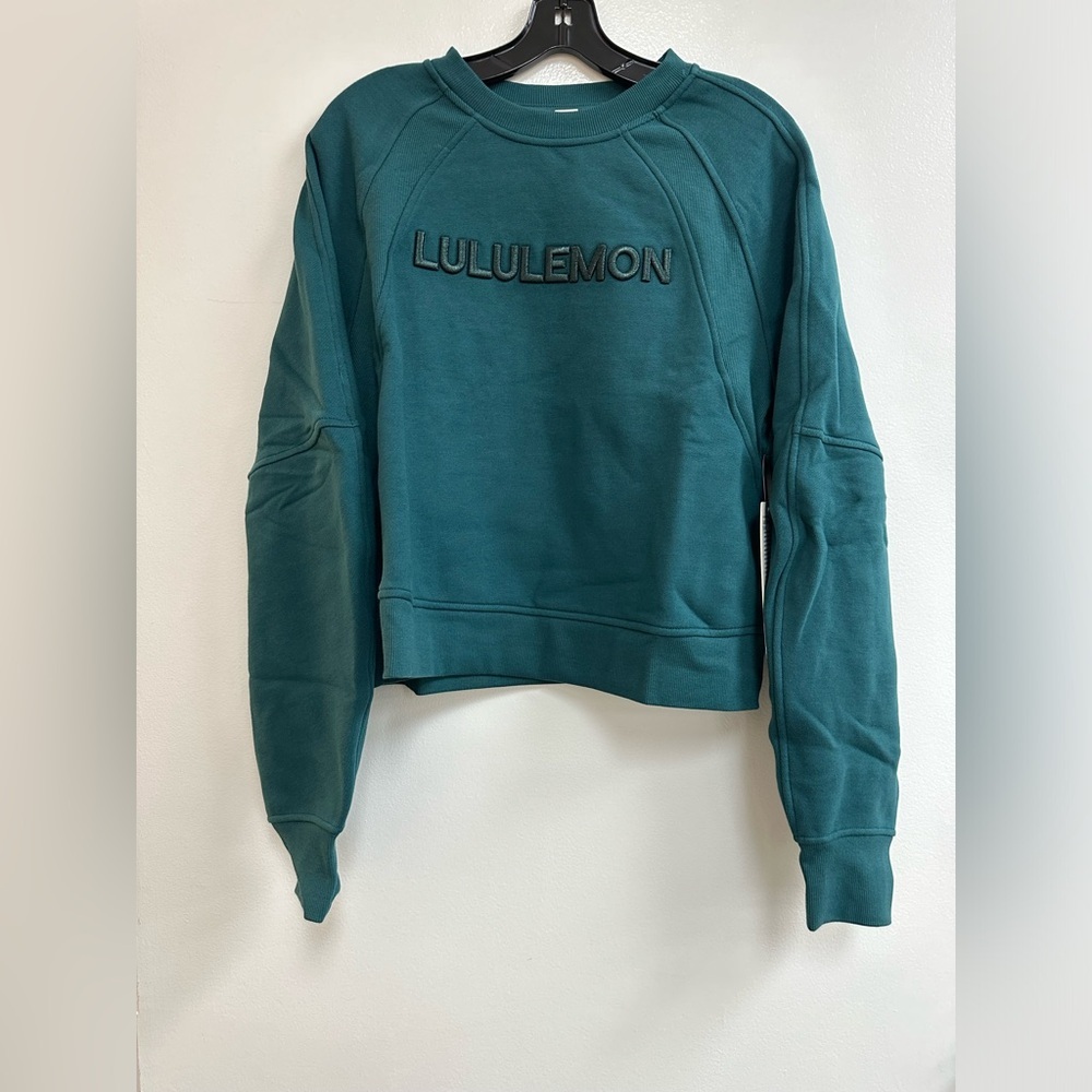 LuluLemon Scuba Oversized Pullover Wordmark in Storm Teal